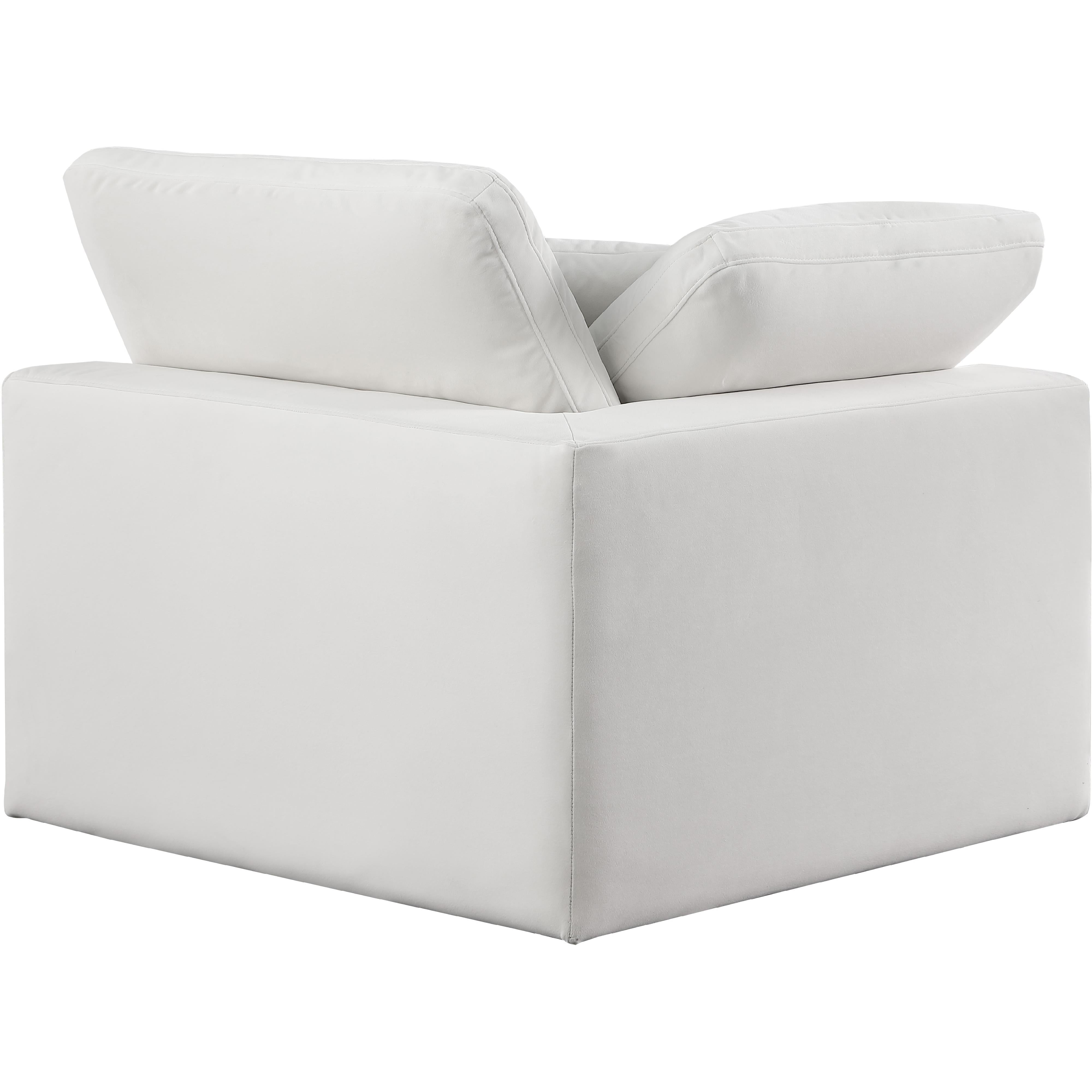 Meridian Comfy Cream Velvet Modular Corner Chair