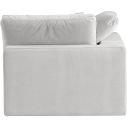 Meridian Comfy Cream Velvet Modular Corner Chair