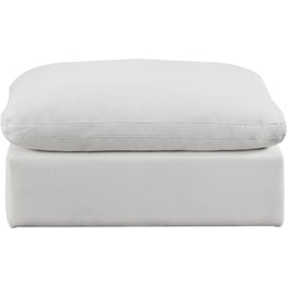 Meridian Comfy Cream Velvet Modular Ottoman