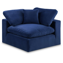 Meridian Comfy Navy Velvet Modular Corner Chair