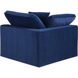 Meridian Comfy Navy Velvet Modular Corner Chair