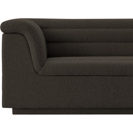 Meridian Cascade Brown Boucle Fabric Chair
