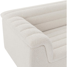 Meridian Cascade Cream Boucle Fabric Chair