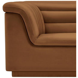 Meridian Cascade Saddle Velvet Fabric Chair