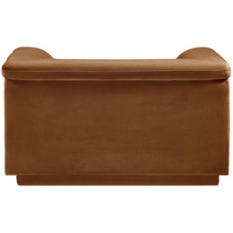 Meridian Cascade Saddle Velvet Fabric Chair