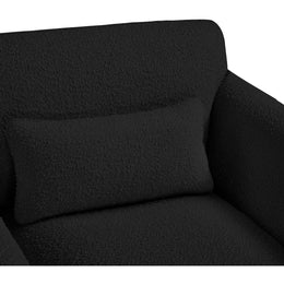 Meridian Stylus Black Boucle Fabric Chair