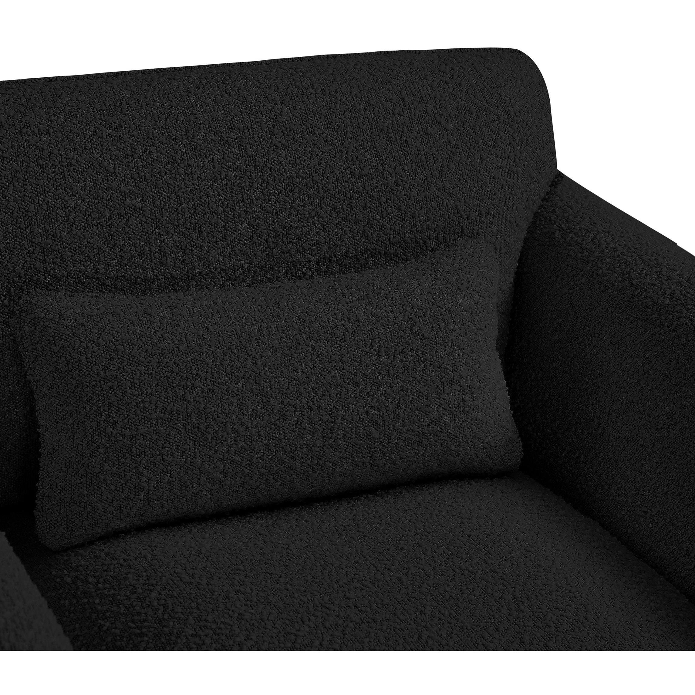 Meridian Stylus Black Boucle Fabric Chair