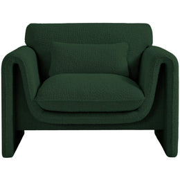 Meridian Stylus Green Boucle Fabric Chair