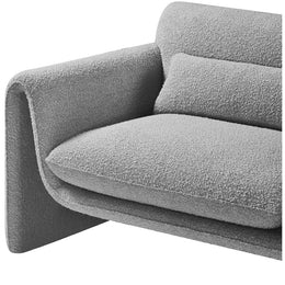 Meridian Stylus Grey Boucle Fabric Chair