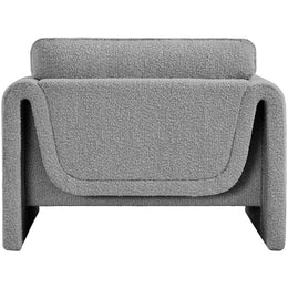 Meridian Stylus Grey Boucle Fabric Chair