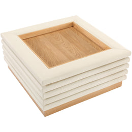 Meridian Rory Cream Vegan Leather Coffee Table