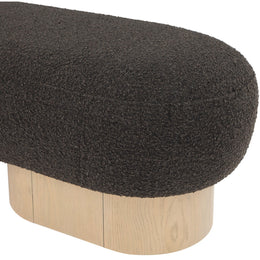 Meridian Robertson Brown Boucle Fabric Bench