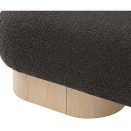Meridian Robertson Brown Boucle Fabric Bench