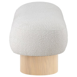 Meridian Robertson Cream Boucle Fabric Bench