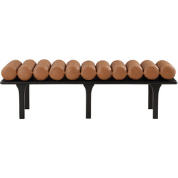 Meridian Landon Cognac Vegan Leather Bench