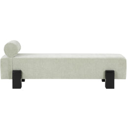 Meridian Edison Mint Green Chenille Fabric Bench
