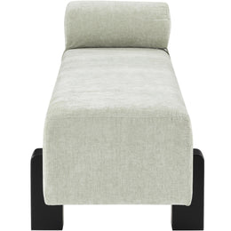 Meridian Edison Mint Green Chenille Fabric Bench