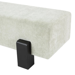 Meridian Edison Mint Green Chenille Fabric Bench
