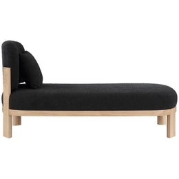 Meridian Maybourne Black Boucle Fabric Chaise/Bench
