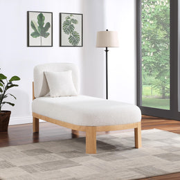 Meridian Maybourne Cream Boucle Fabric Chaise/Bench