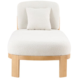 Meridian Maybourne Cream Boucle Fabric Chaise/Bench