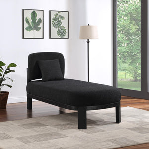 Meridian Maybourne Black Boucle Fabric Chaise/Bench