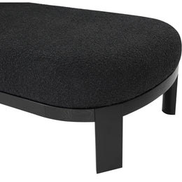Meridian Maybourne Black Boucle Fabric Chaise/Bench