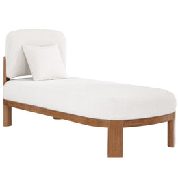 Meridian Maybourne Cream Boucle Fabric Chaise/Bench