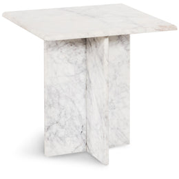 Meridian Verona White End Table