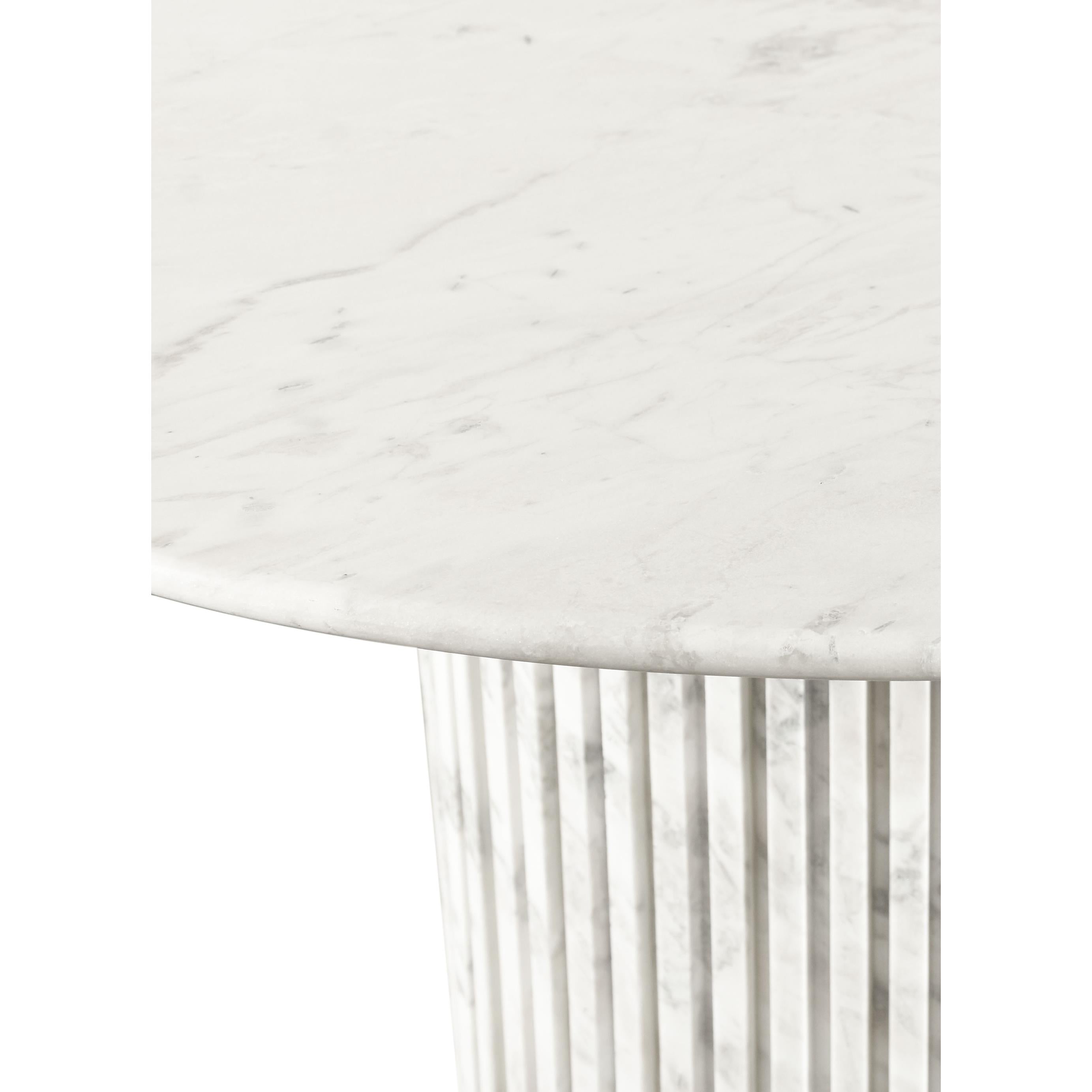 Meridian Genoa White Dining Table