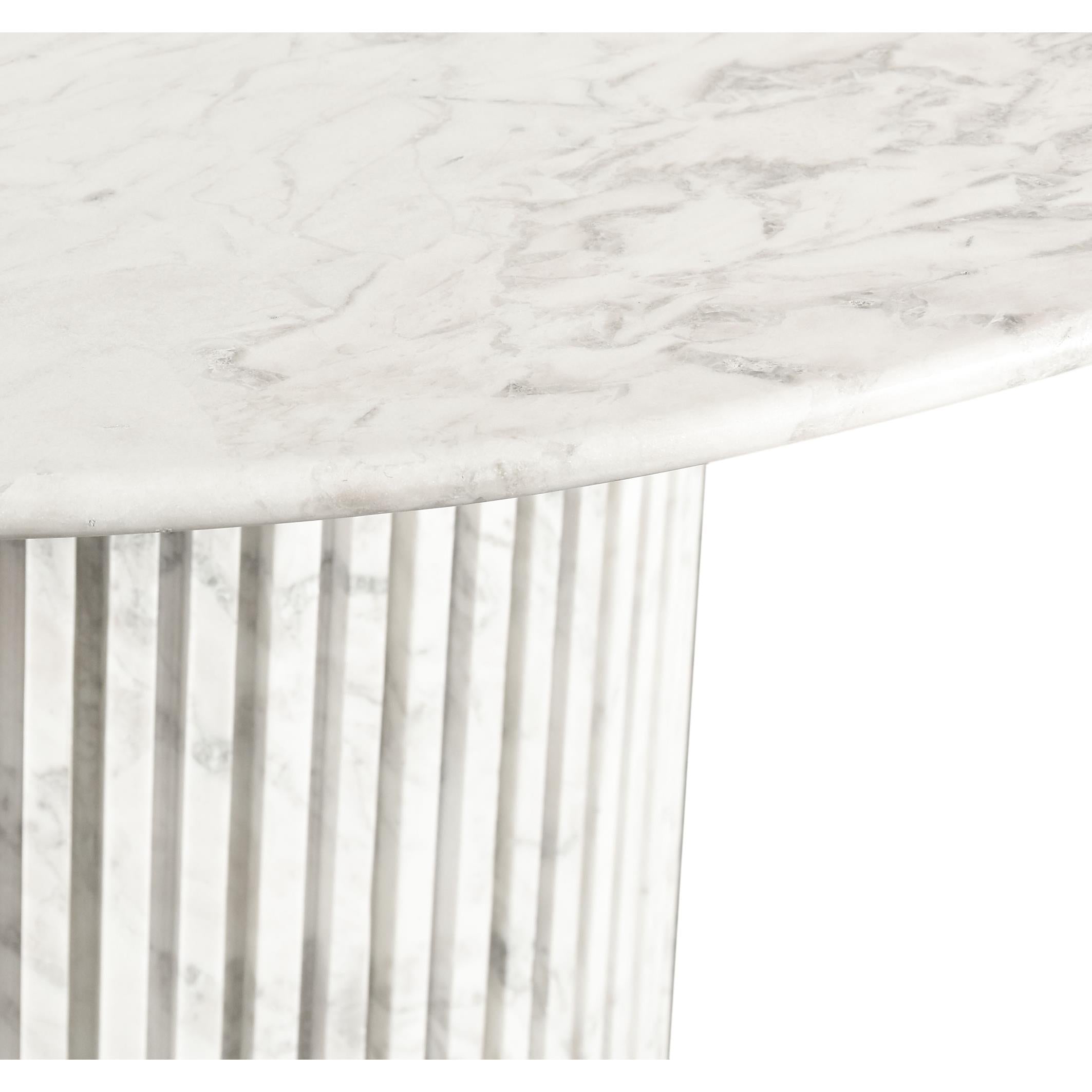 Meridian Genoa White Dining Table