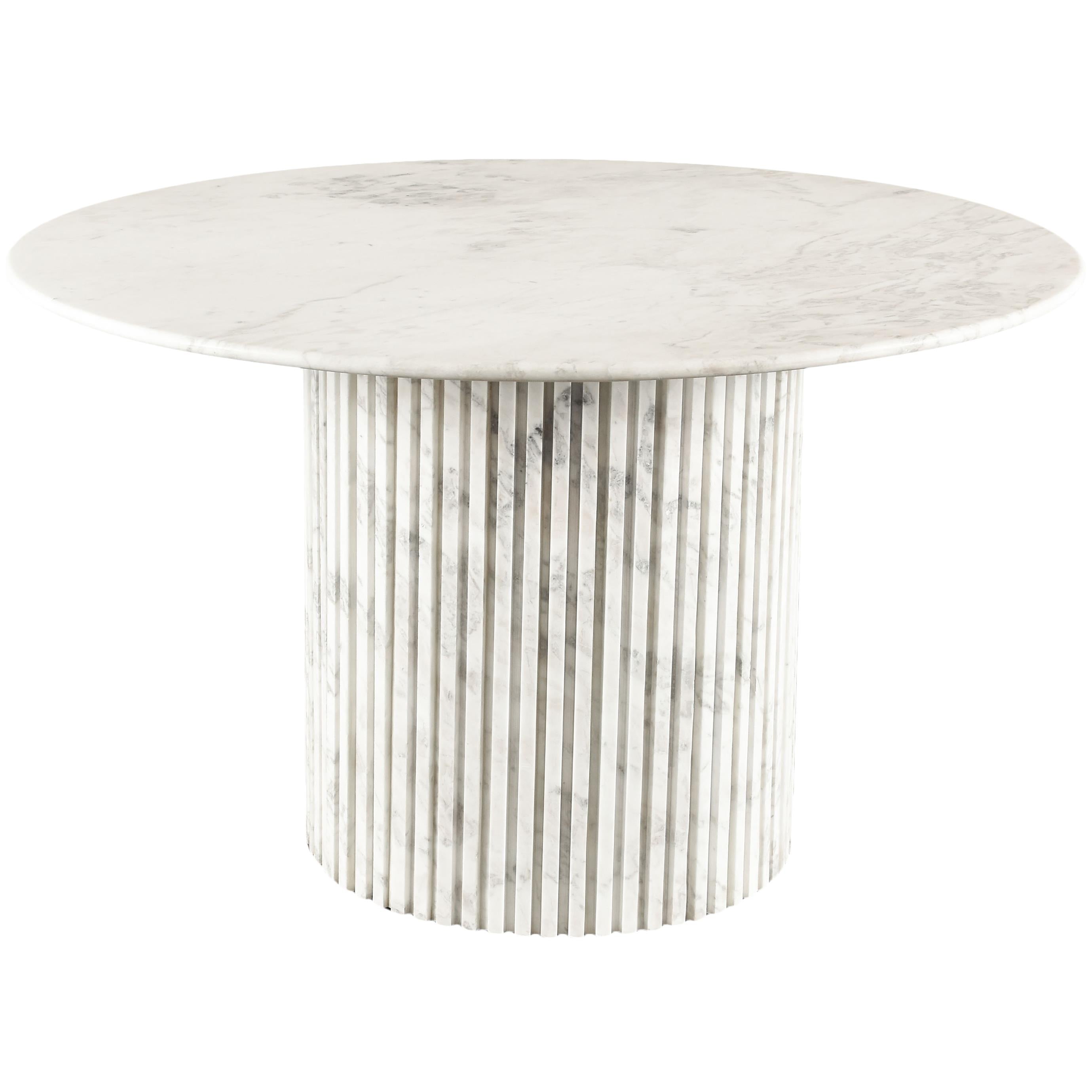 Meridian Genoa White Dining Table