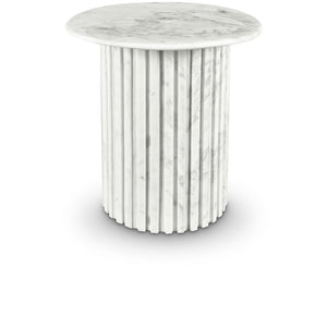 Meridian Genoa White End Table