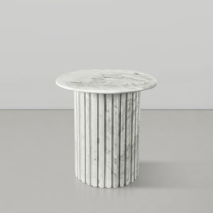 Meridian Genoa White End Table