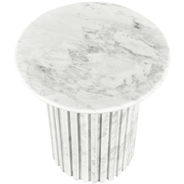Meridian Genoa White End Table