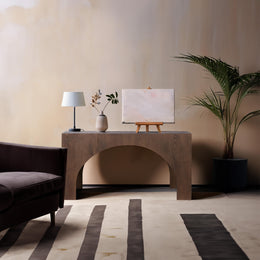 Meridian Arch Brown Console Table