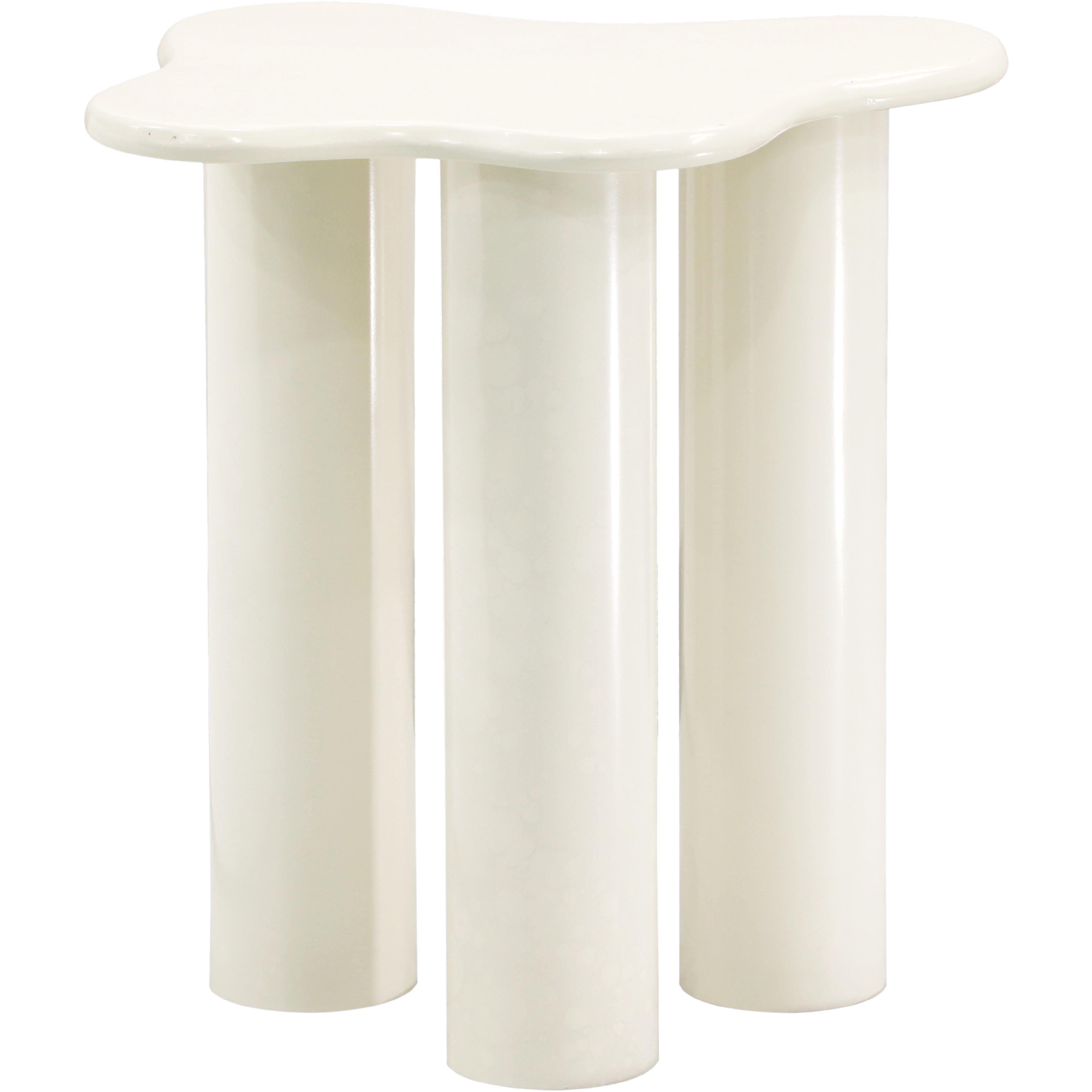 Meridian Romaine Cream End Table