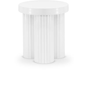 Meridian Rhodes White End Table