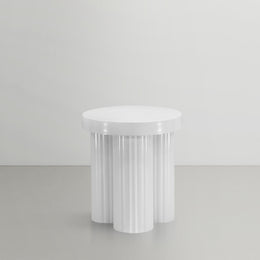 Meridian Rhodes White End Table