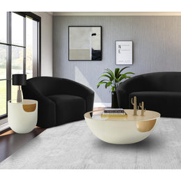 Meridian Doma Cream / Gold End Table