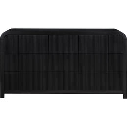Meridian Fluted Black Dresser