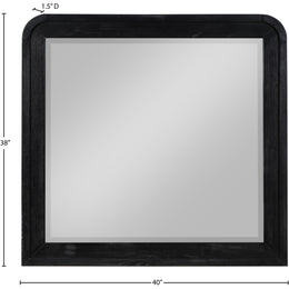 Meridian Fluted Black Mirror