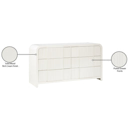 Meridian Fluted Cream Dresser
