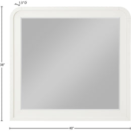 Meridian Fluted Cream Mirror