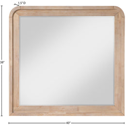 Meridian Fluted Natural Mirror
