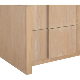 Meridian Fluted Natural Night Stand