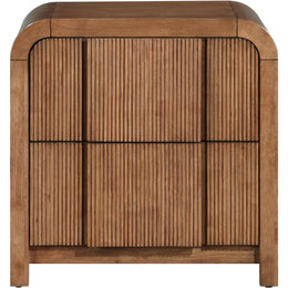 Meridian Fluted Walnut Night Stand