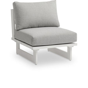 Meridian Maldives Grey Water Resistant Fabric Outdoor Patio Armless Chair