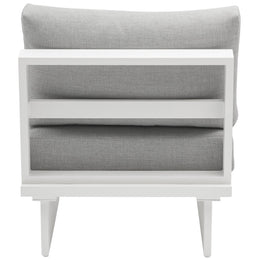 Meridian Maldives Grey Water Resistant Fabric Outdoor Patio Armless Chair