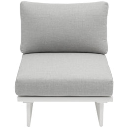 Meridian Maldives Grey Water Resistant Fabric Outdoor Patio Armless Chair